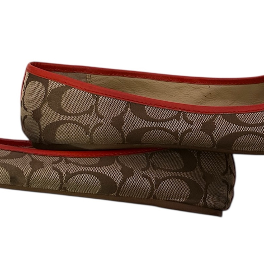 Coach Orange and Tan Women's Flats, Pre-loved. - Picture 6 of 6
